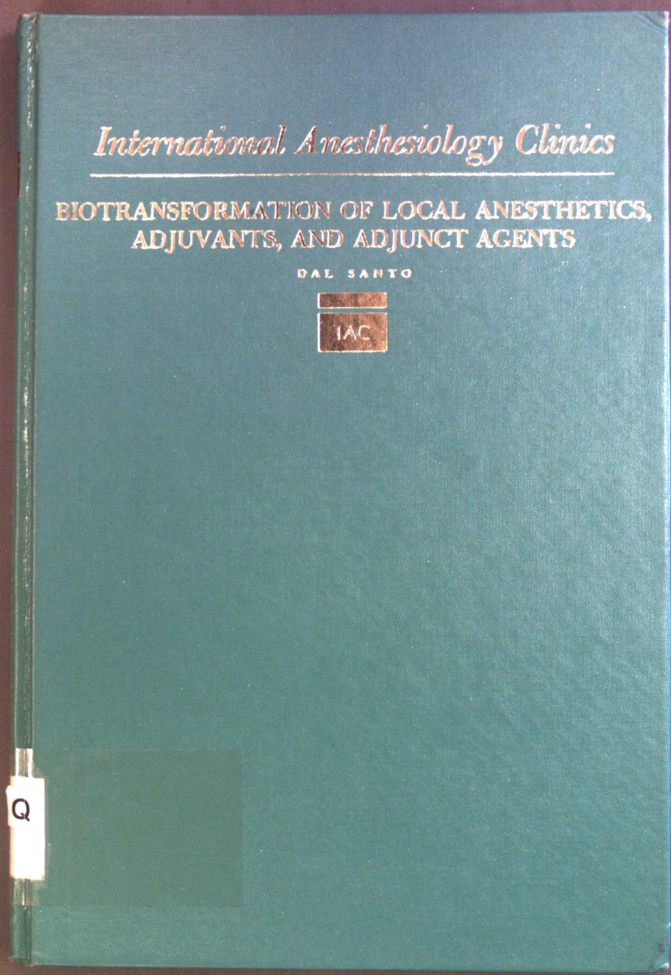 Biotransformation of Local Anesthetics, Adjuvants, and Adjunct Agents