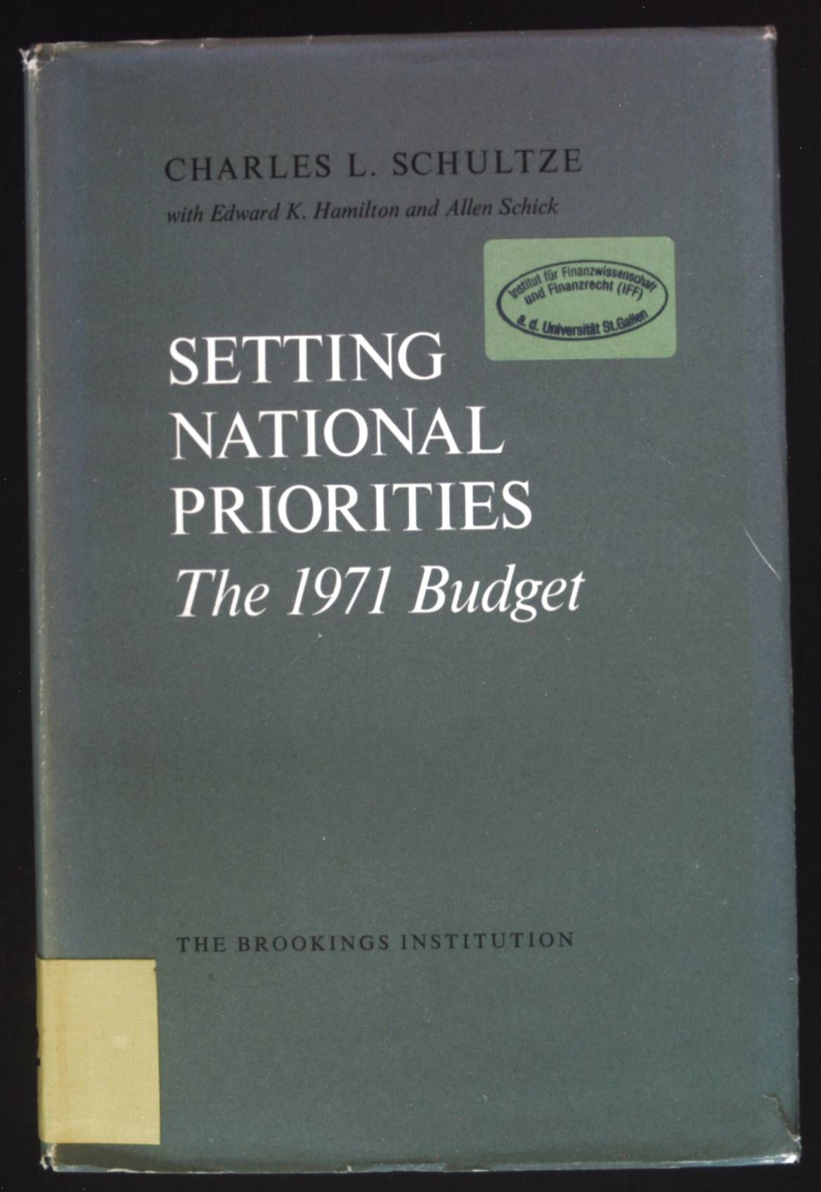 Setting National Priorities 1971 Budget