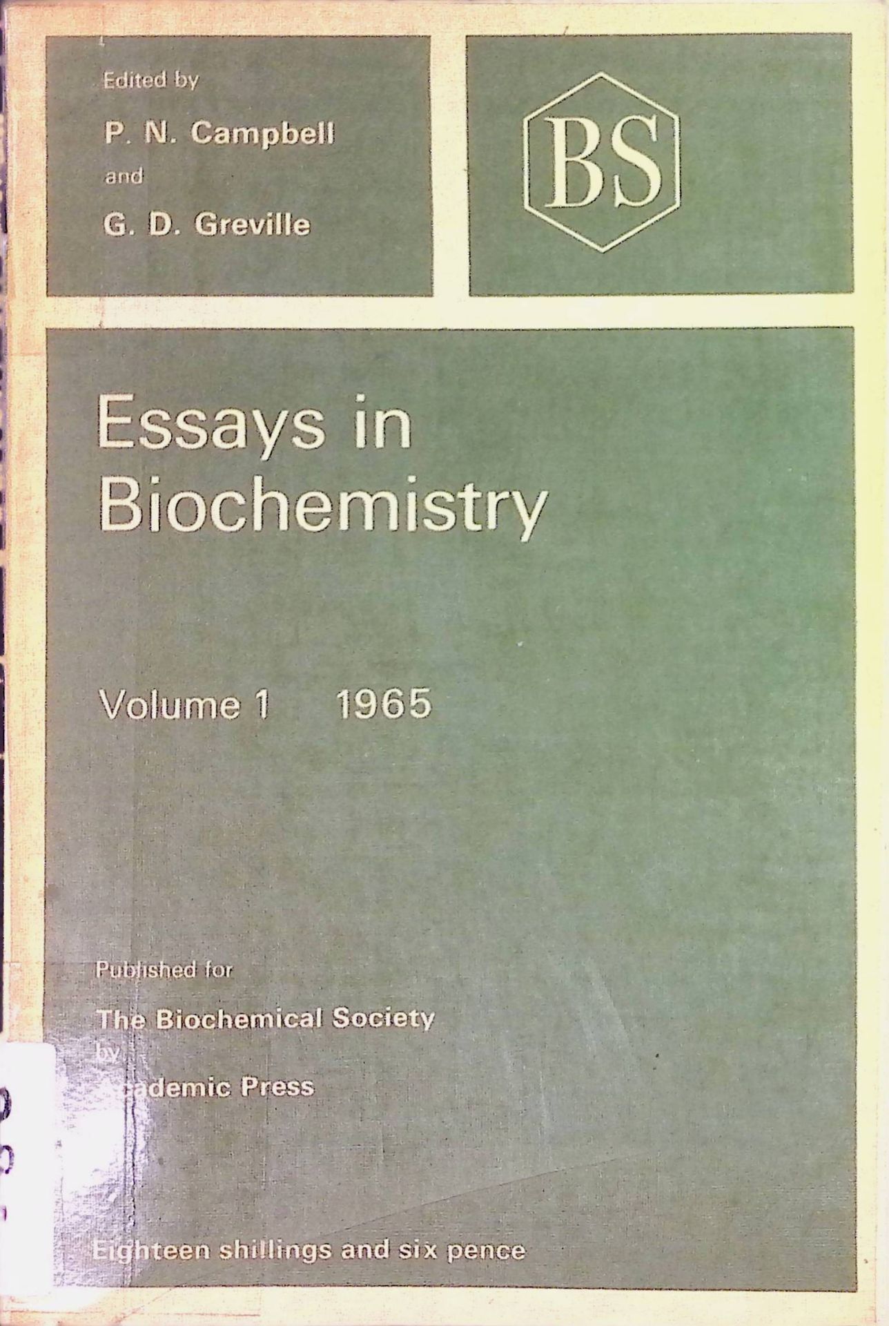 The Role of CO2 Fixation in Metabolism - in: Essays in Biochemistry, vol. 1
