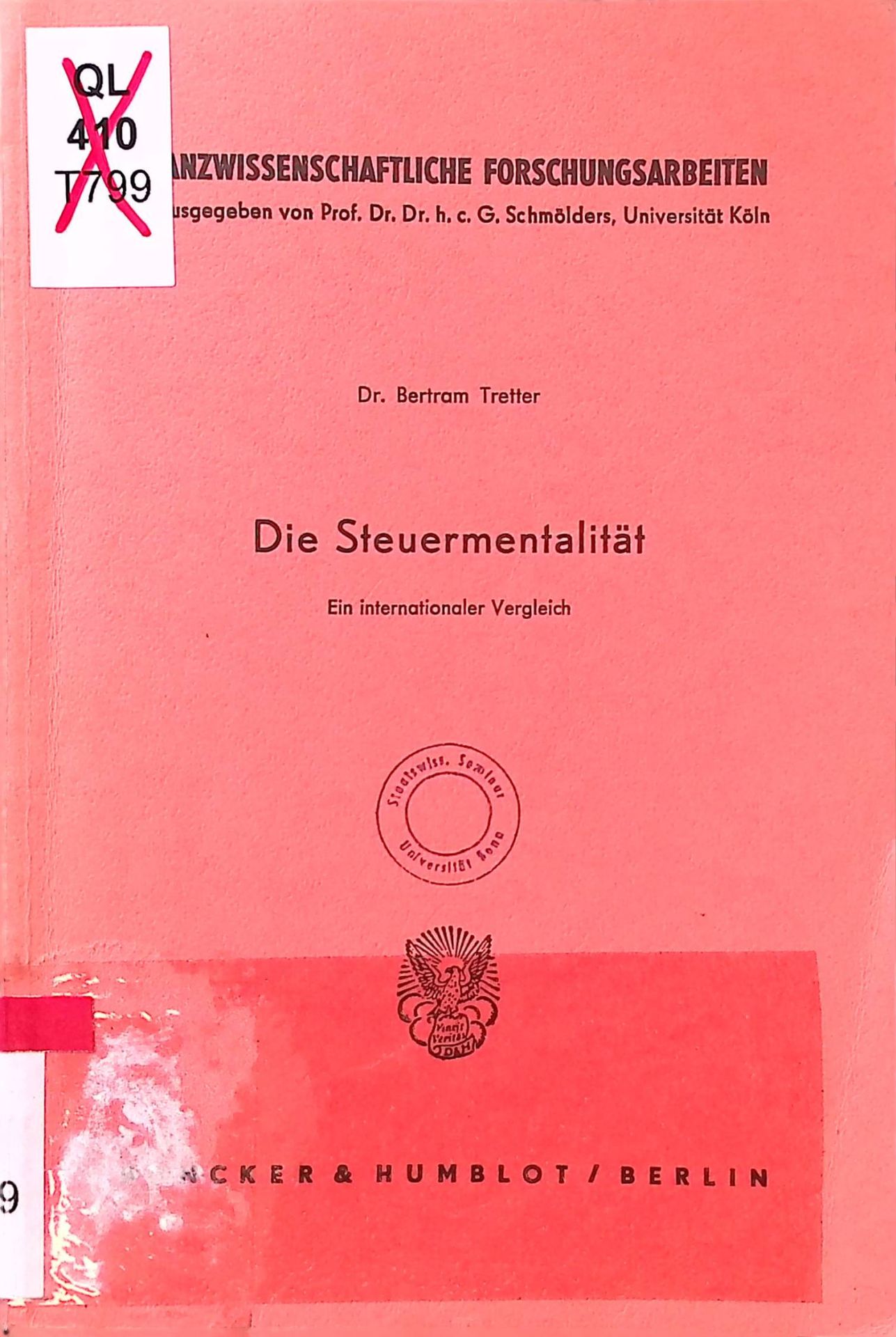 Die Steuermentalität : ein internat. Vergleich