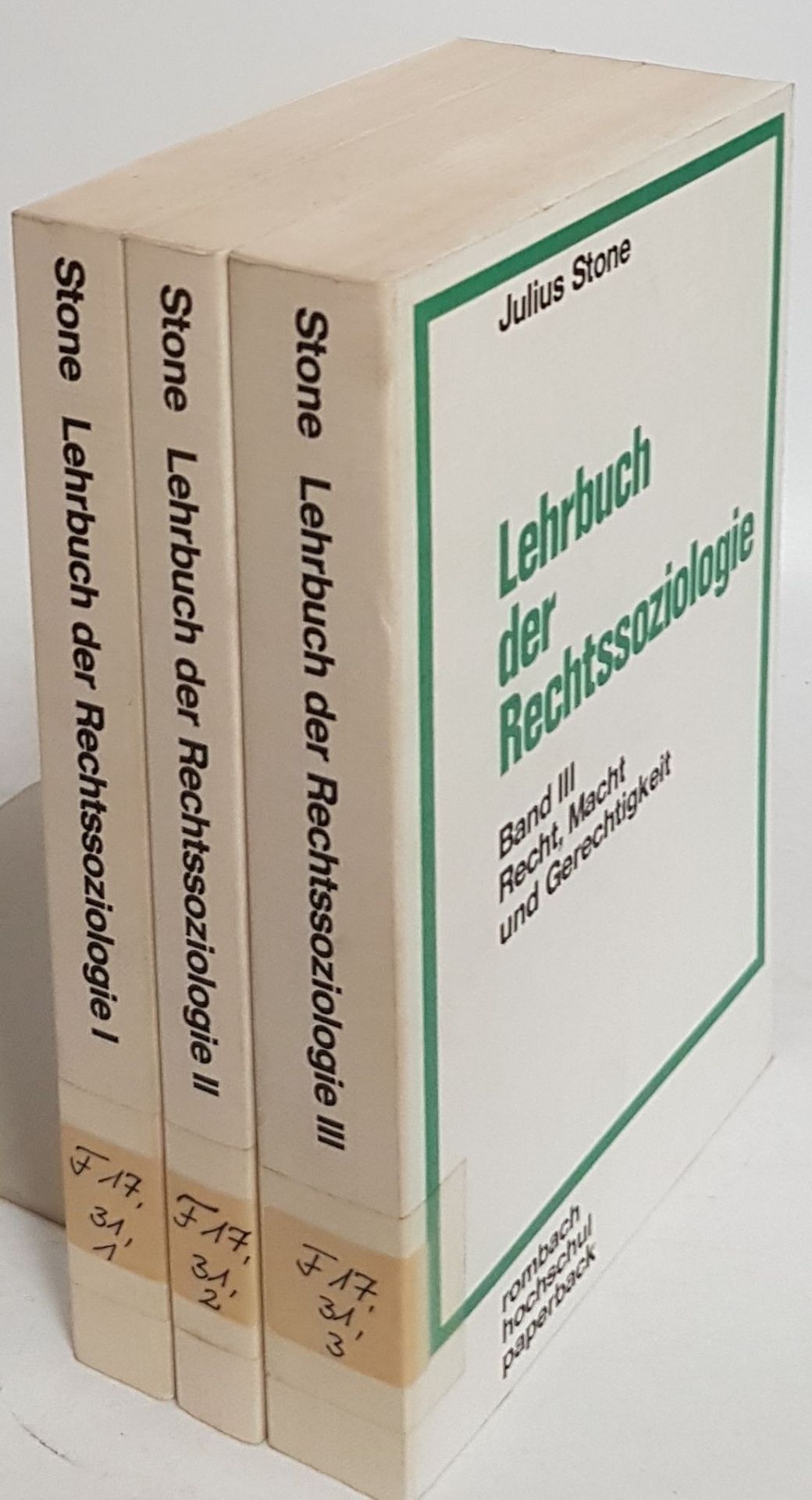 Lehrbuch der Rechtssoziologie (3 Bände KOMPLETT) - Bd.I: Recht und Gesellschaftsformen/ Bd.II: Recht und menschliche Interessen/ Bd.III: Recht, Macht und Gerechtigkeit