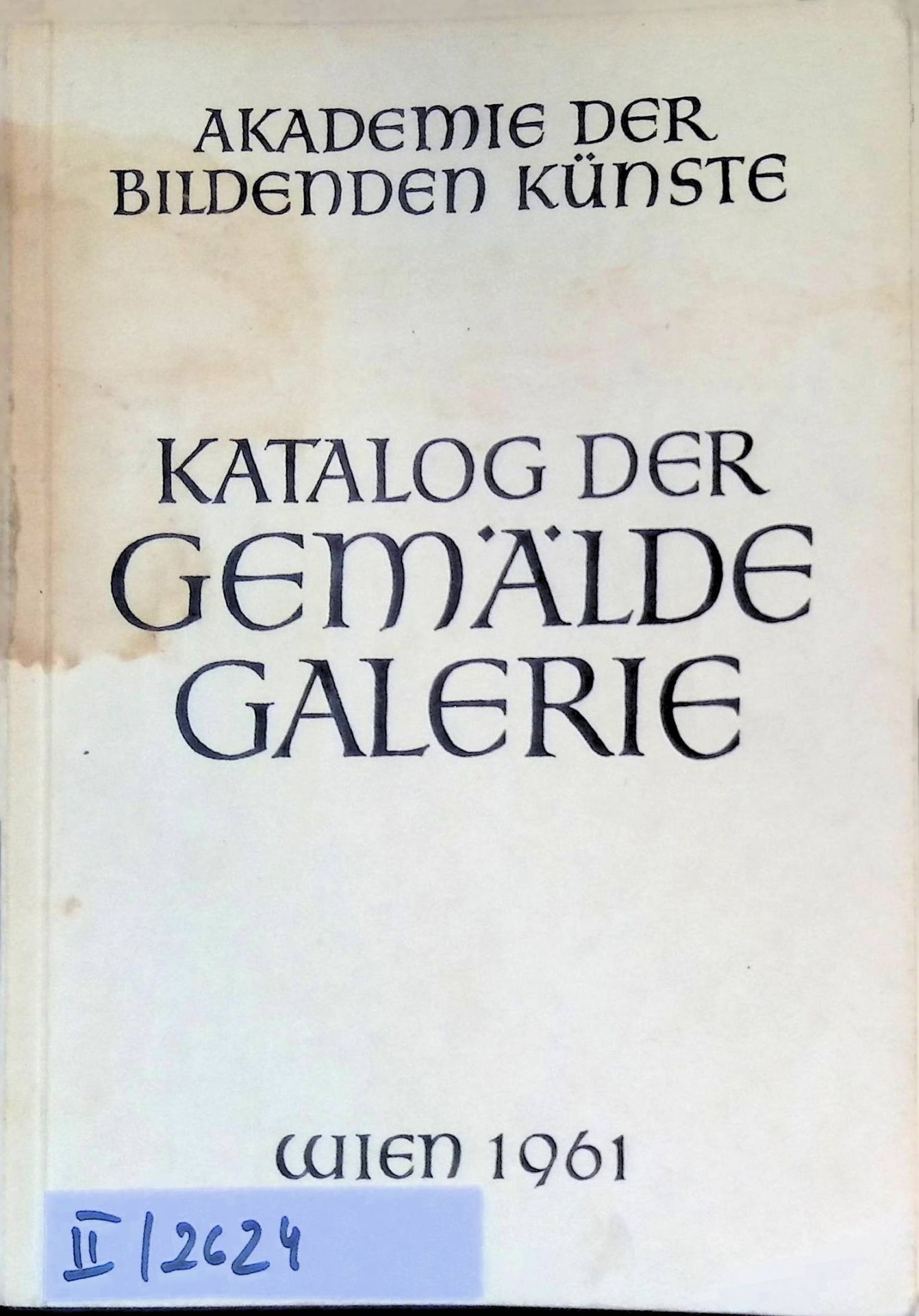 Katalog der Gemälde Galerie