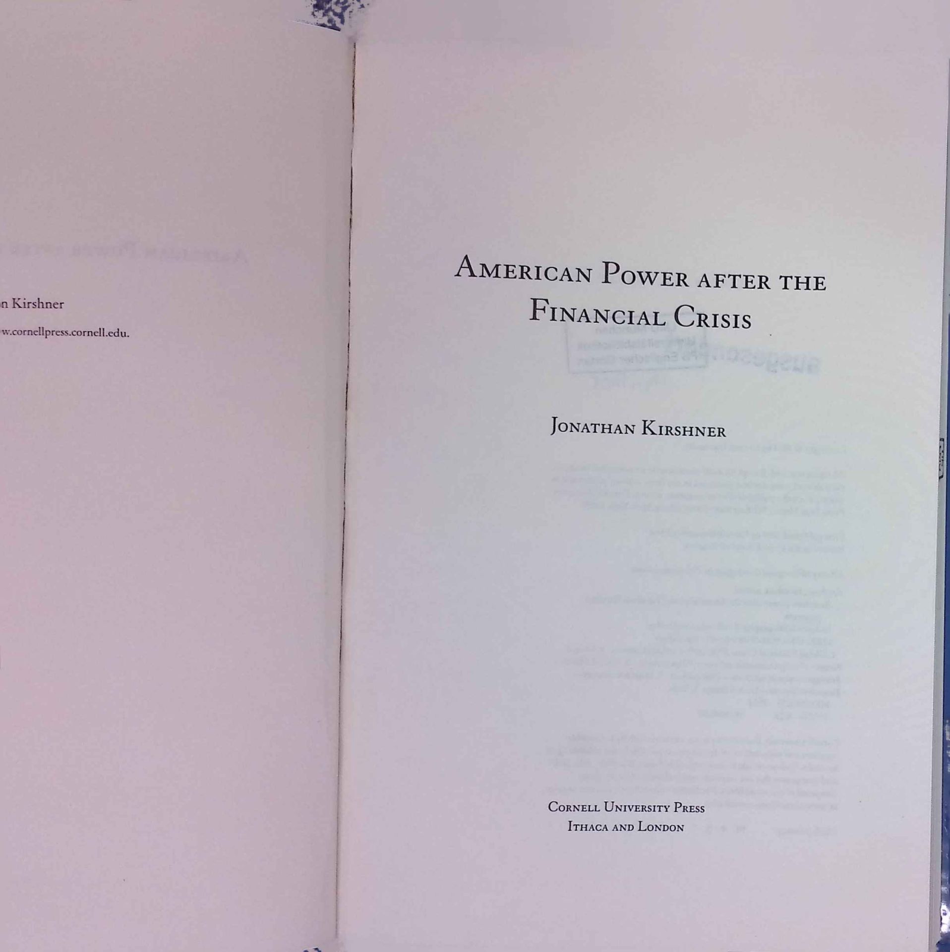 American Power After the Financial Crisis