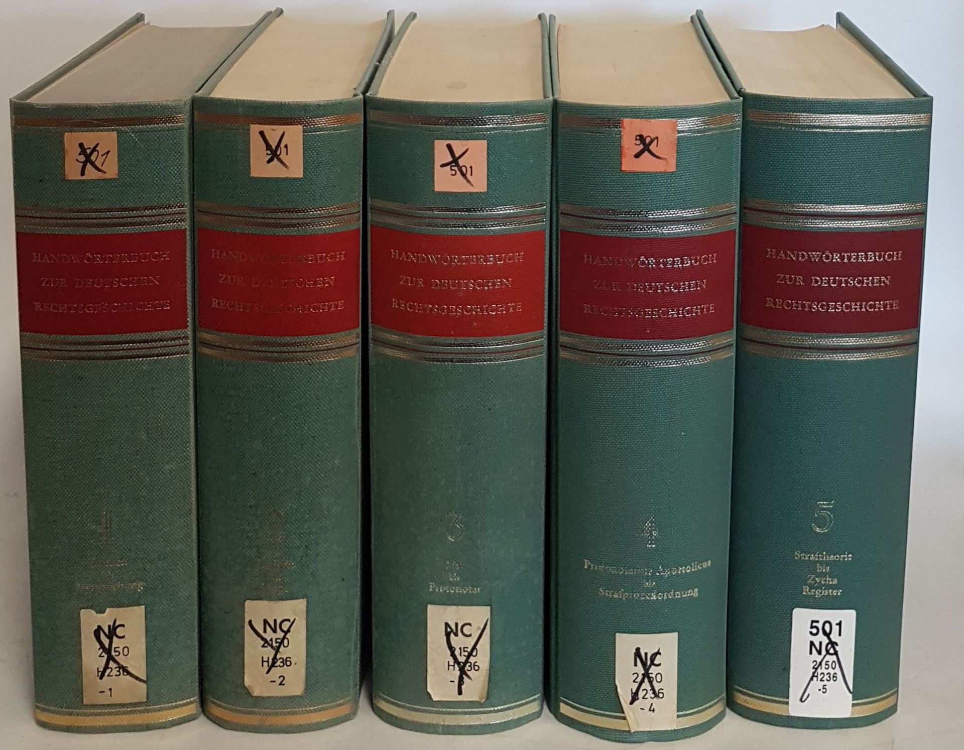 Handwörterbuch zur deutschen Rechtsgeschichte (HRG) (5 Bände KOMPLETT) - Bd.I-V: Aachen - Zycha/ Register