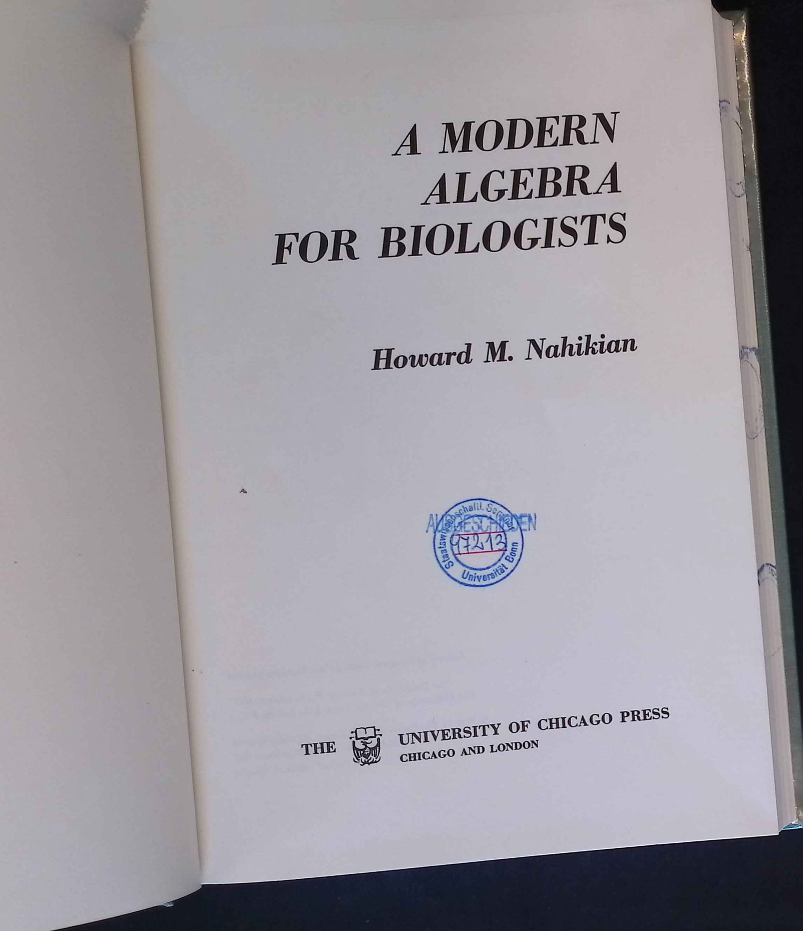 A modern Algebra for Biologists