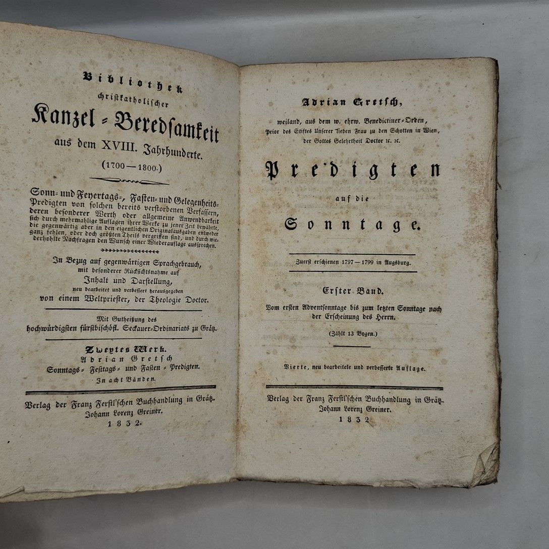 Predigten auf die Sonntage. - 2 BÄNDE (KOMPLETT in einem Buch)