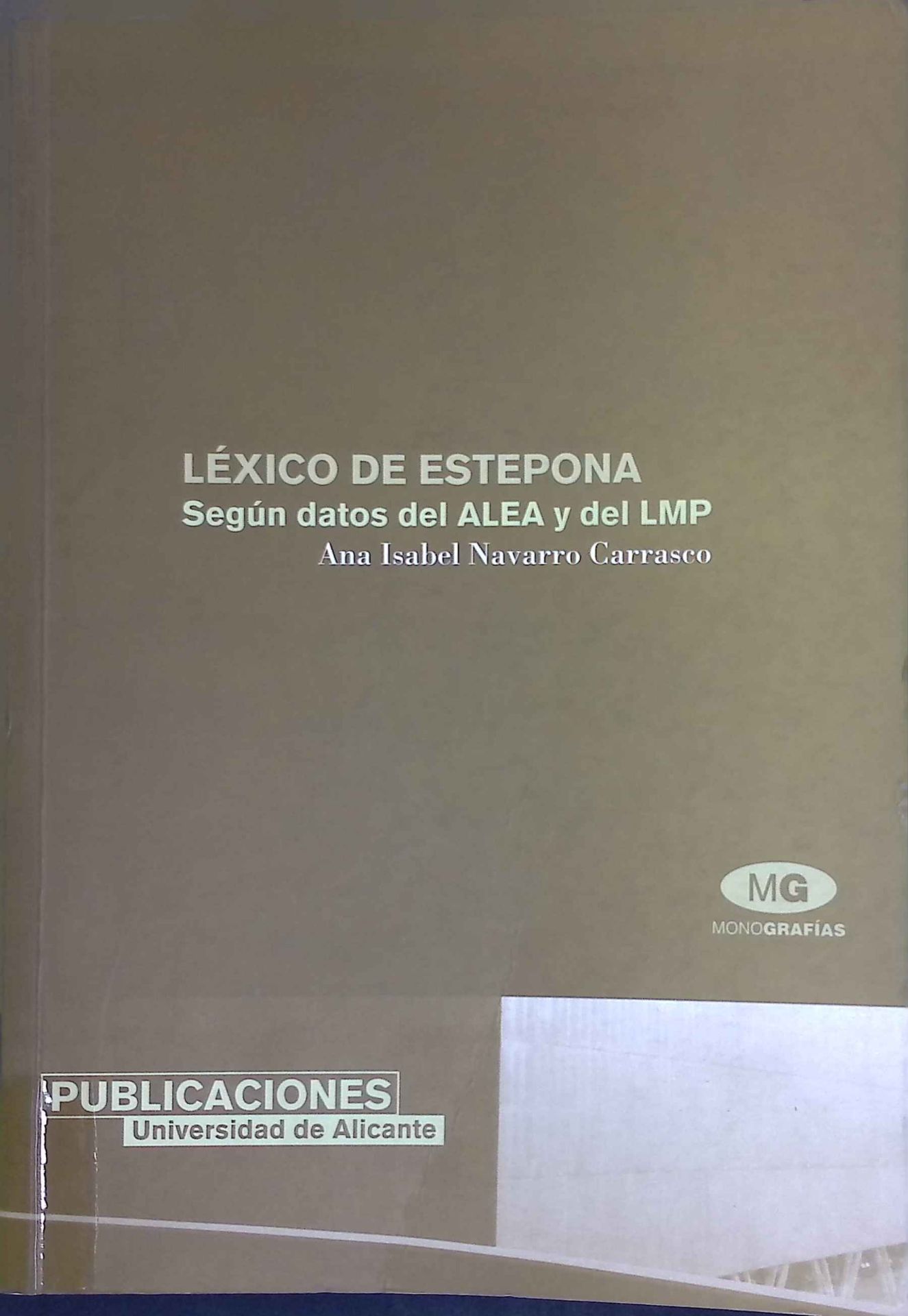 Léxico de Estepona : segun datos del Alea y del LMP