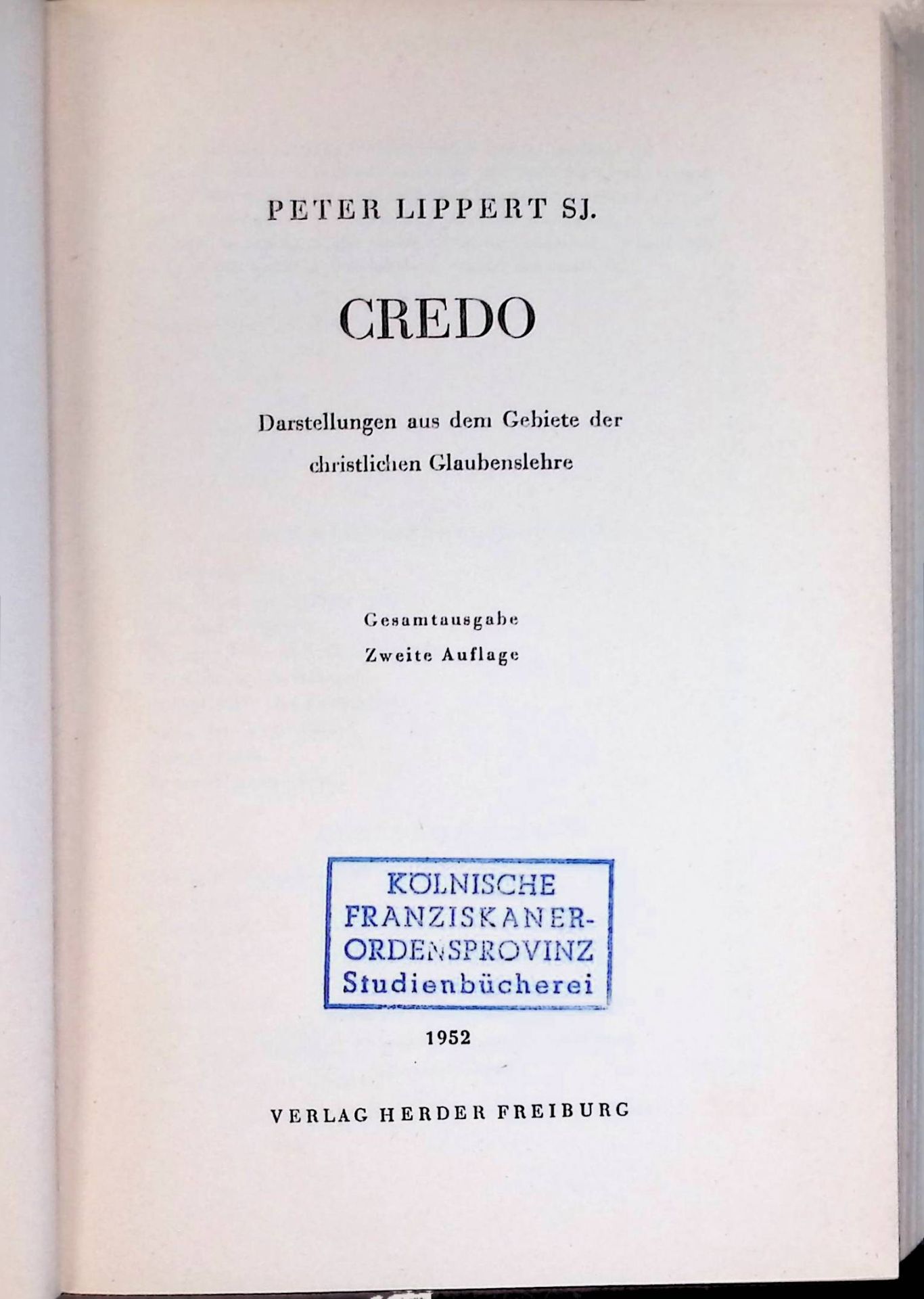 Credo : Darstellungen aus dem Gebiete der christlichen Glaubenslehre