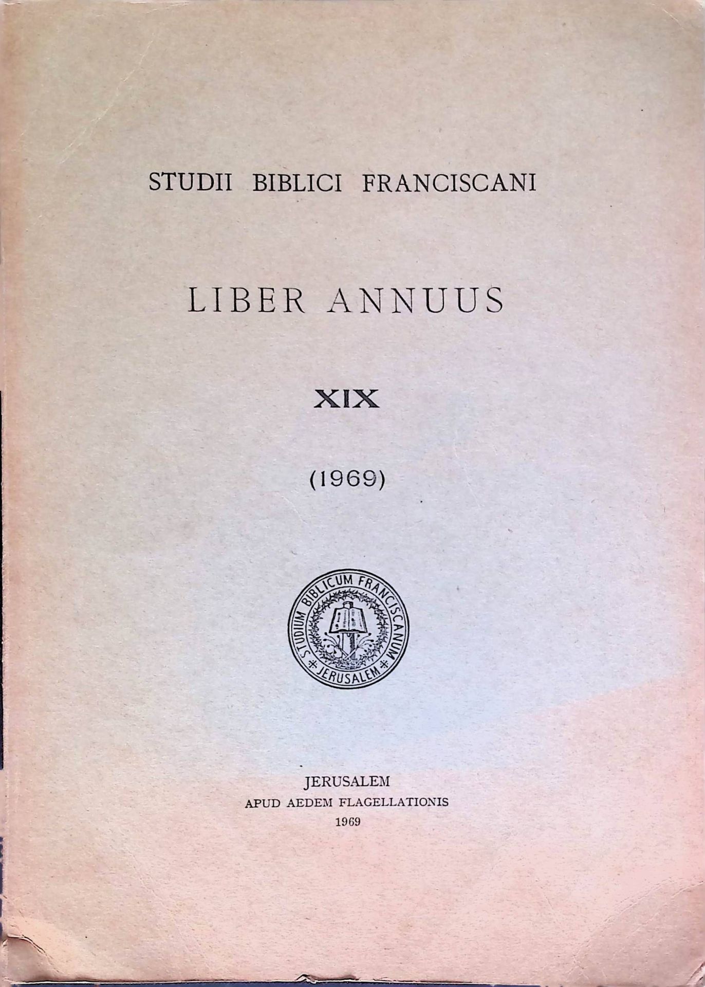 Studii Biblici Franciscani Liber Annuss XIX (1969)