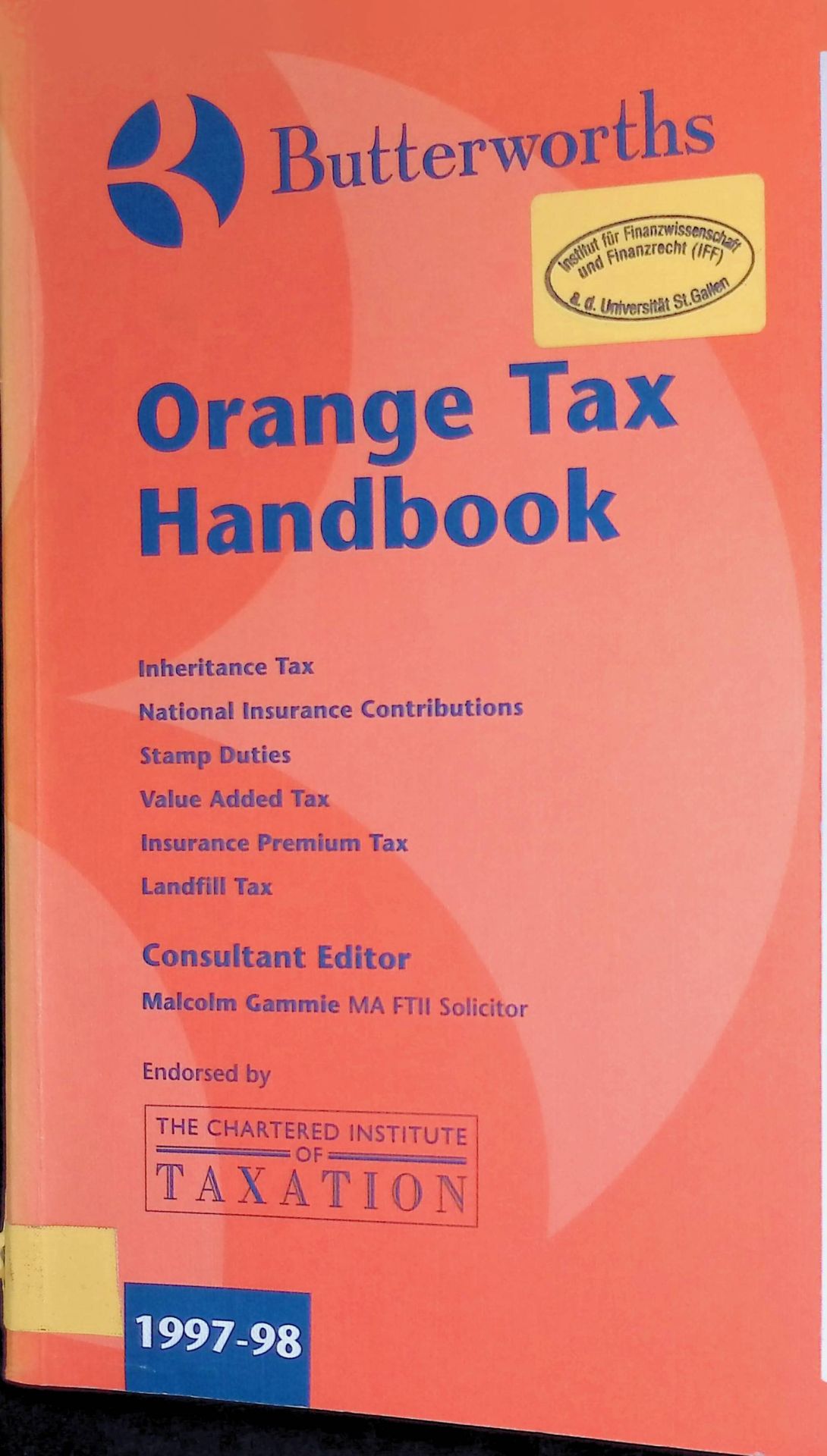 Butterworths Orange Tax Handbook 1997-98