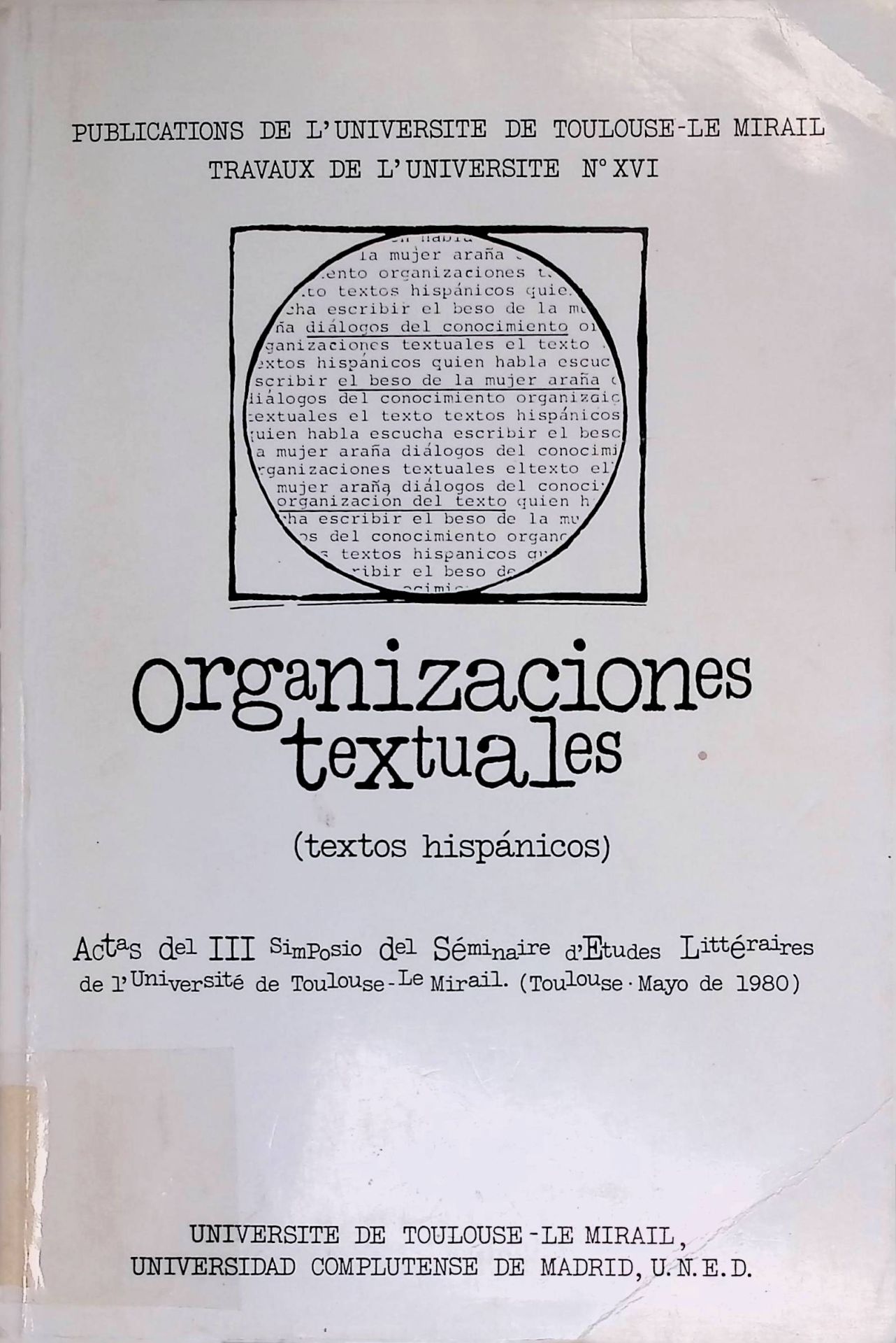 Organizaciones textuales (textos Hispanicos)