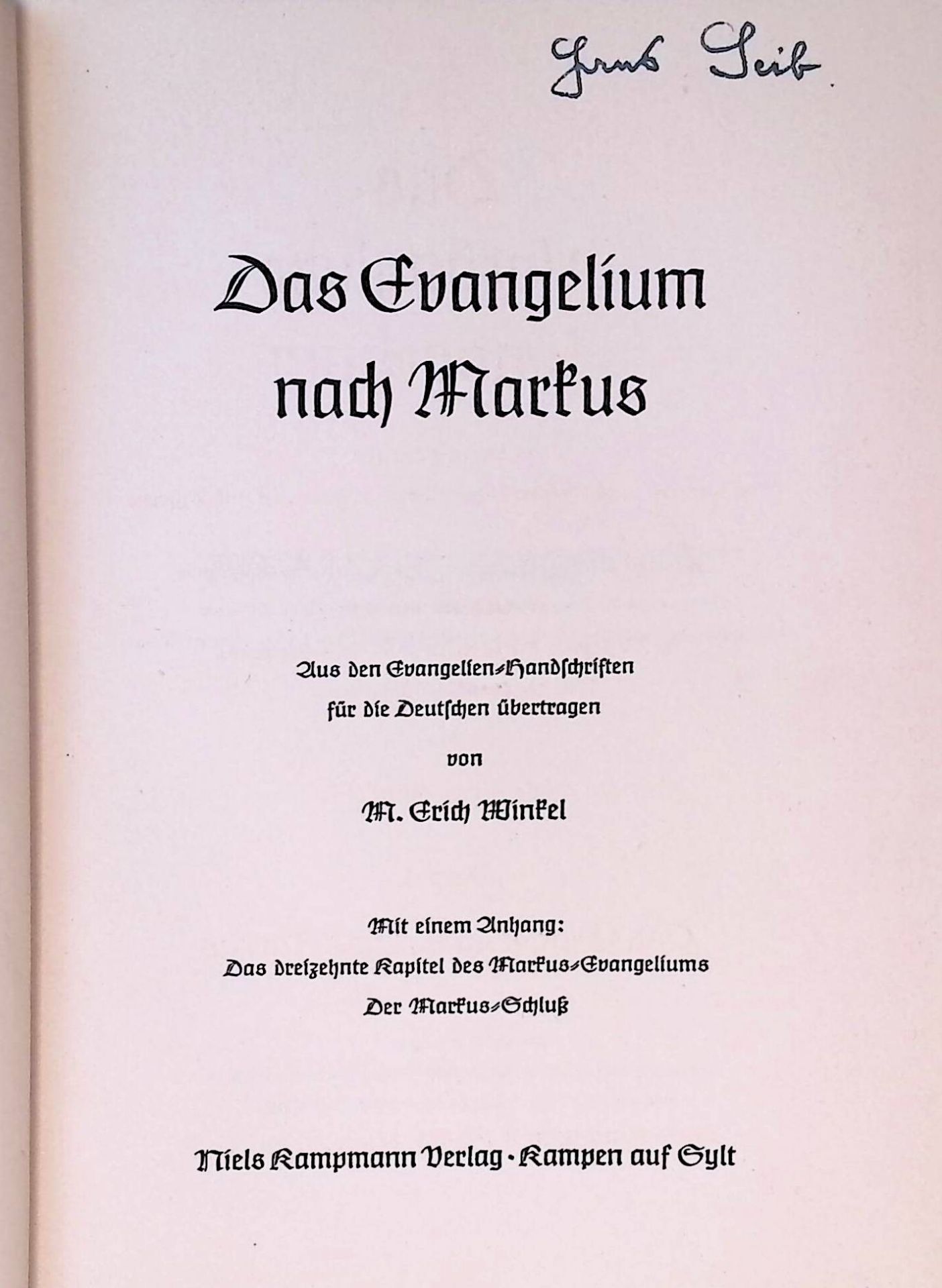 Das Evangelium nach Markus