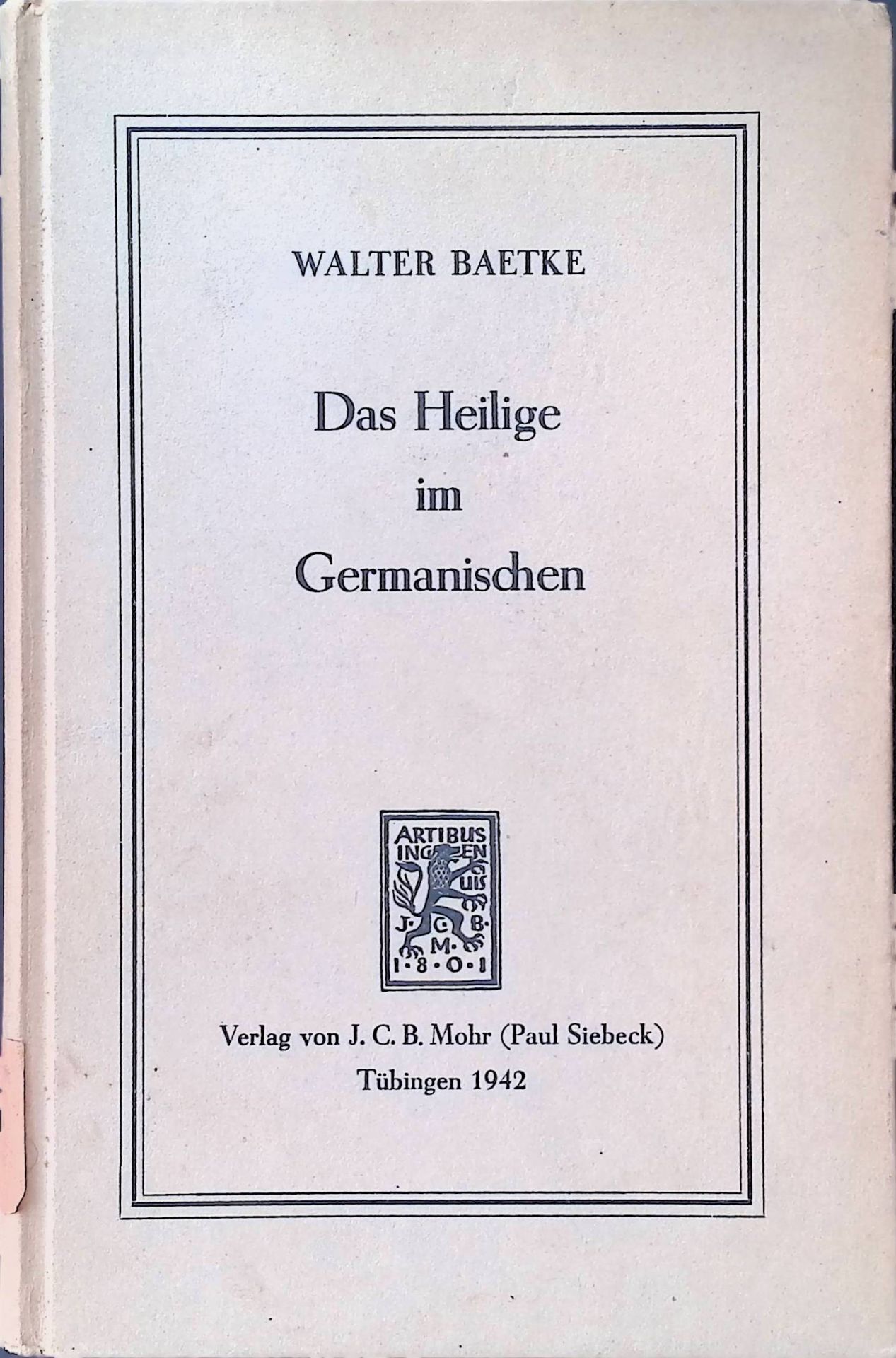 Das Heilige im Germanischen
