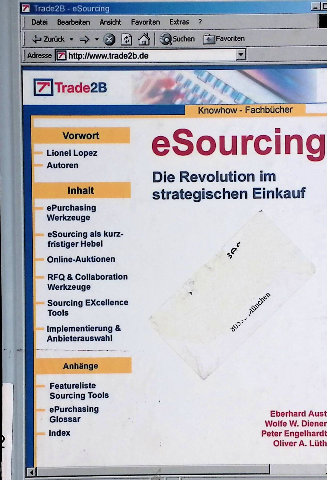 eSourcing : die Revolution im strategischen Einkauf