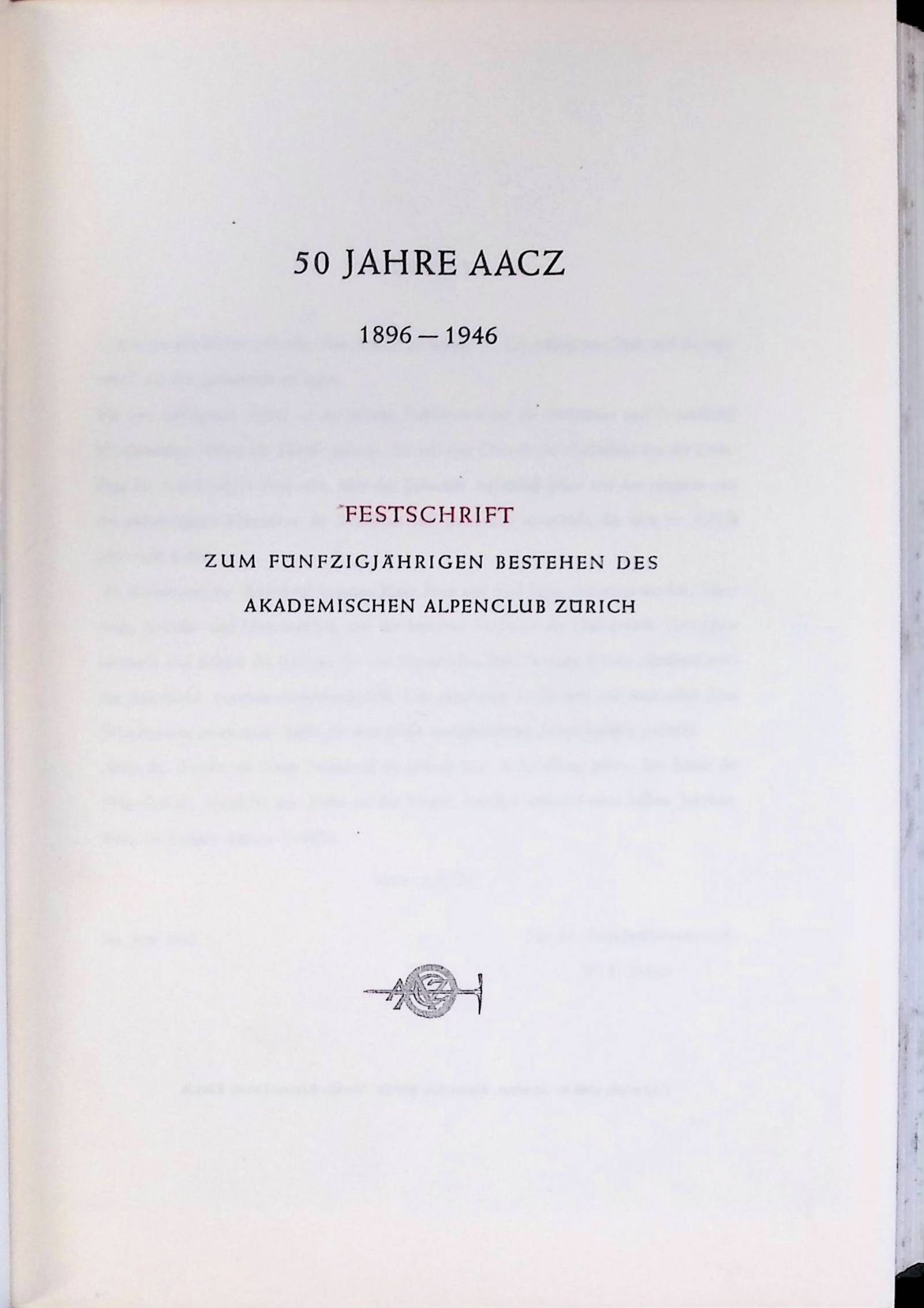 Aus dem Grönland-Tagebuch - in: 50 Jahre AACZ 1896 - 1946. Festschrift zum Fünfzigjährigen Bestehen des Akademischen Alpenclub Zürich