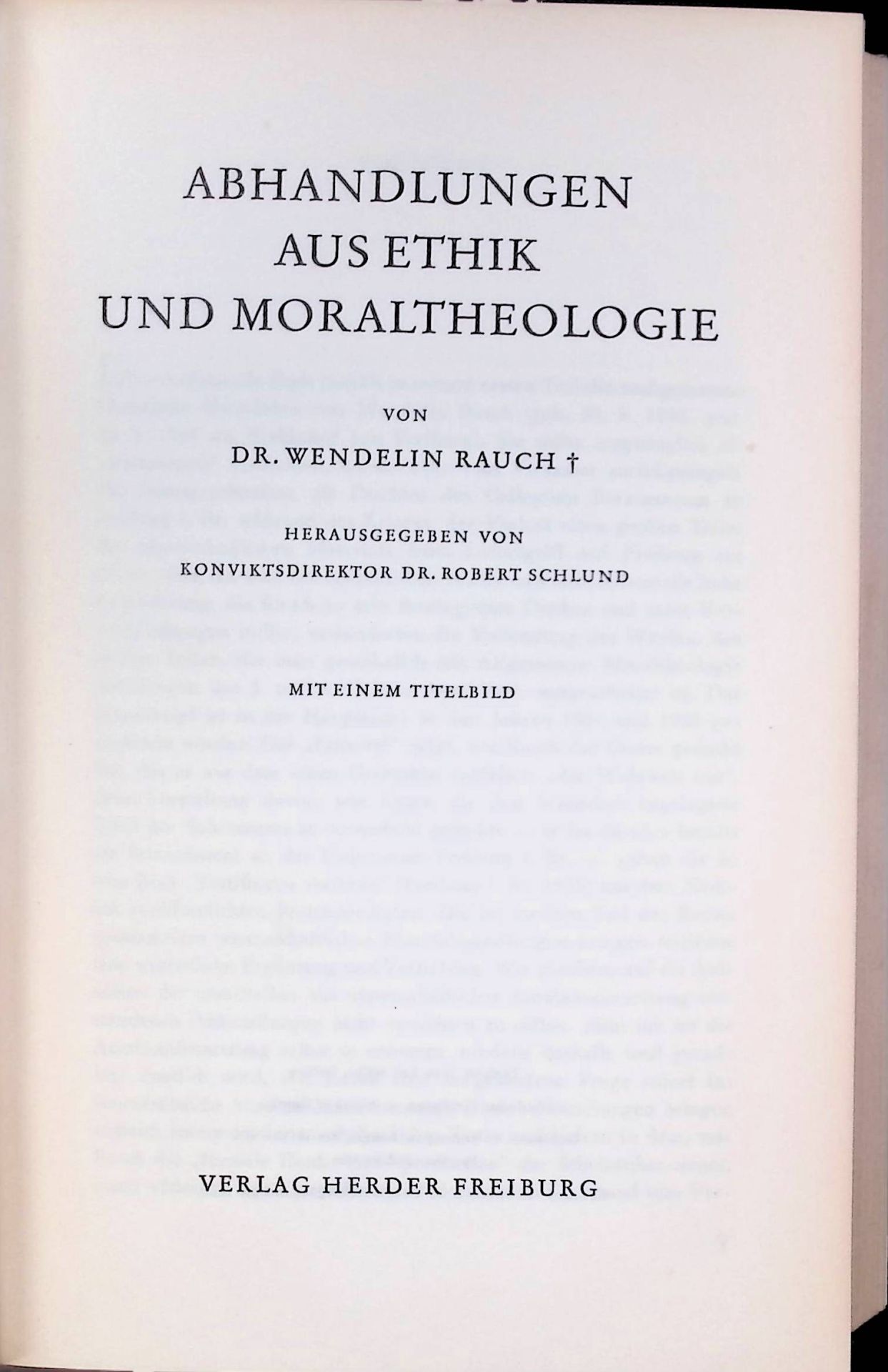 Abhandlungen aus Ethik und Moraltheologie