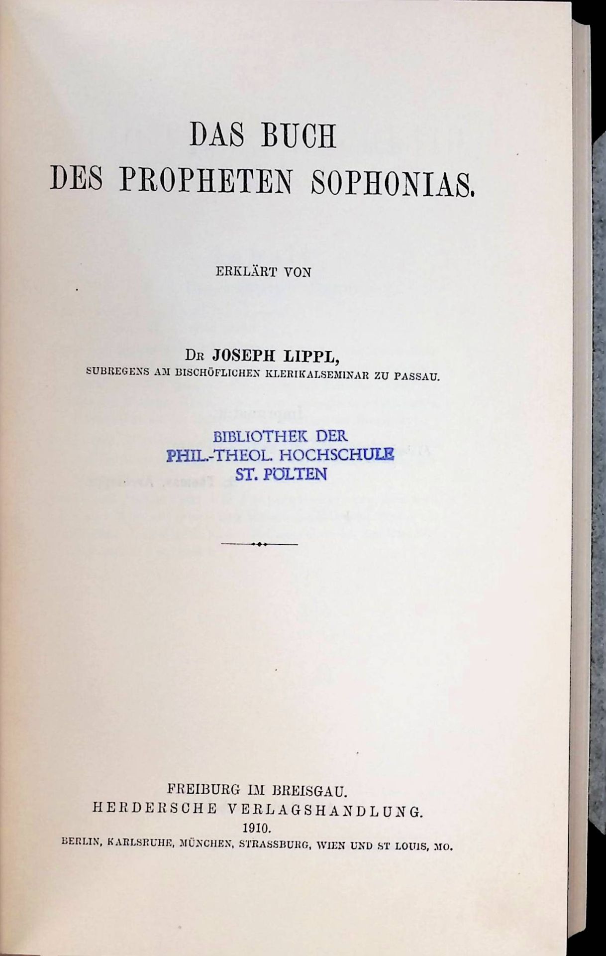 Das Buch des Propheten Sophonias