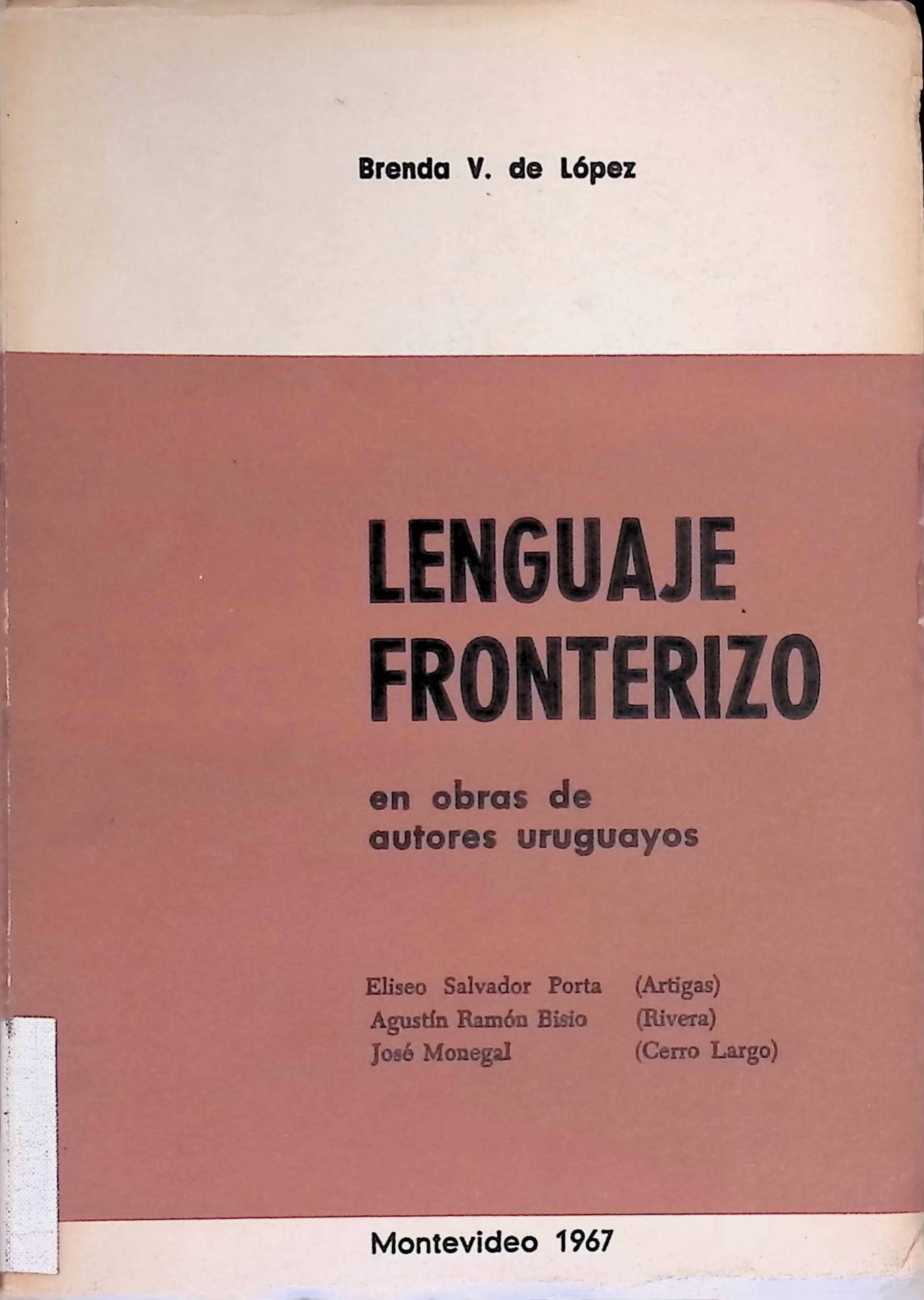 Lenguaje fronterizo en obras de autores uruguayos