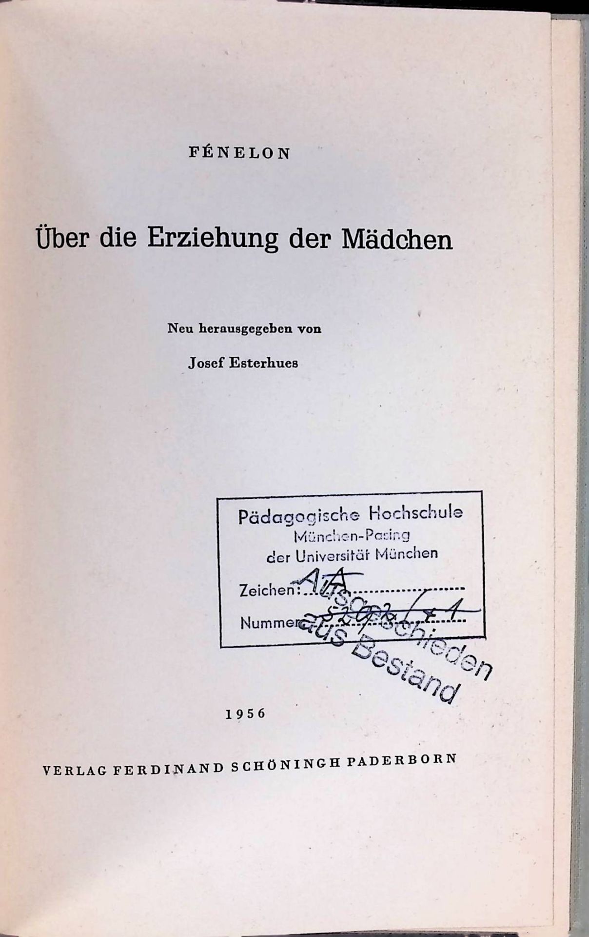 Fenelon - Über die Erziehung der Mädchen
