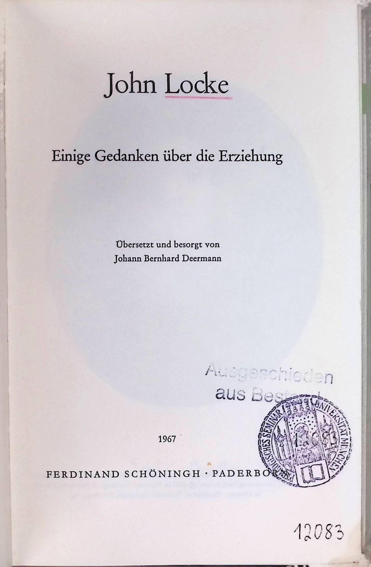 Einige Gedanken über die Erziehung