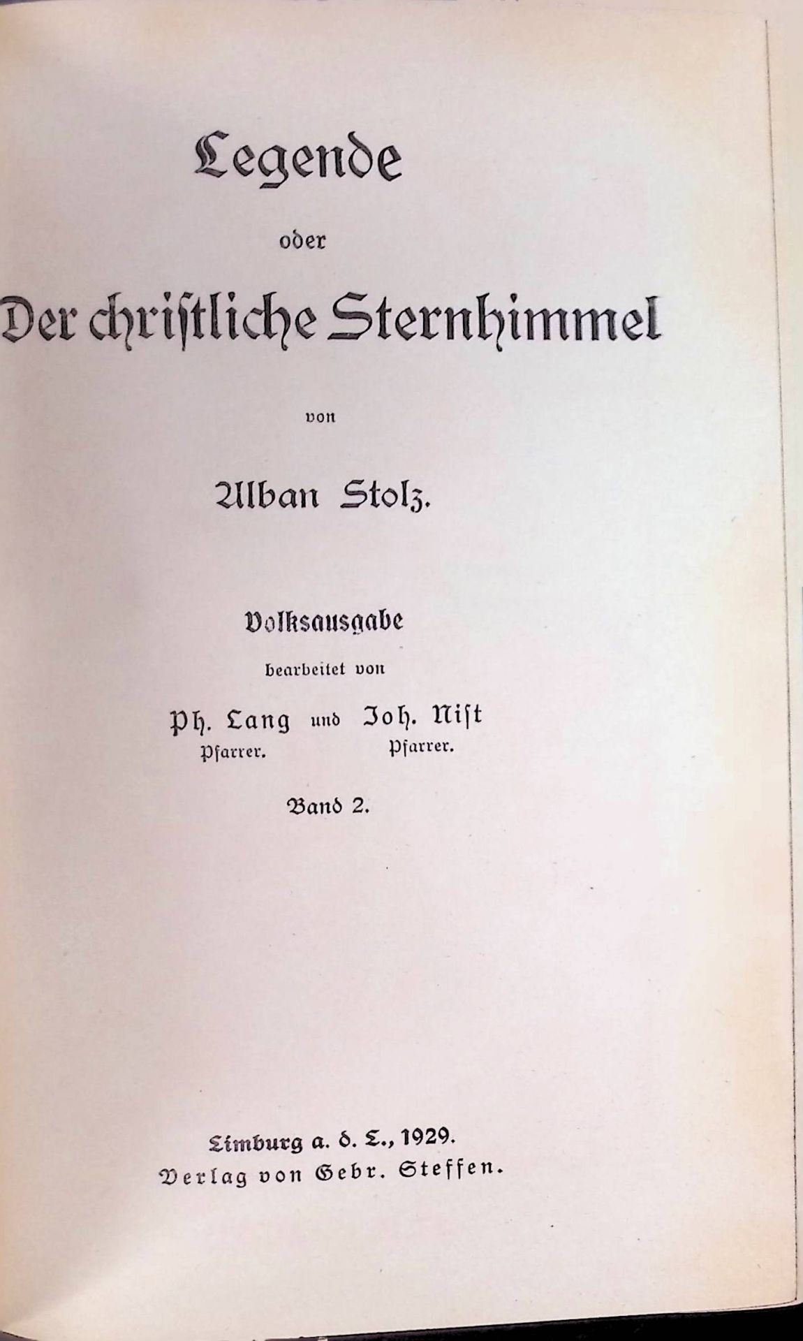 Legende oder der christliche Sternhimmel: Zweiter Band