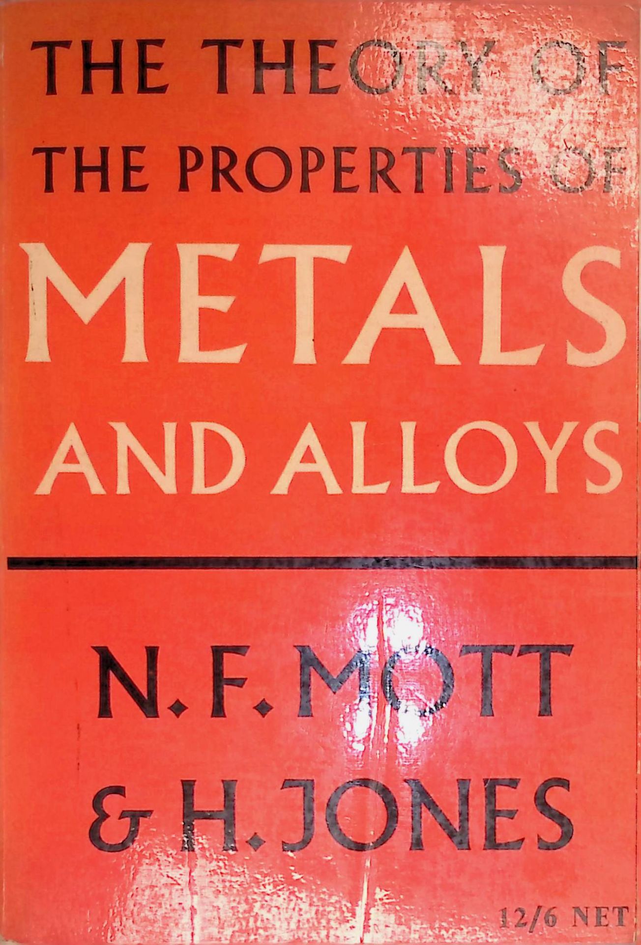 The Theory of the Properties of Metals and Alloys