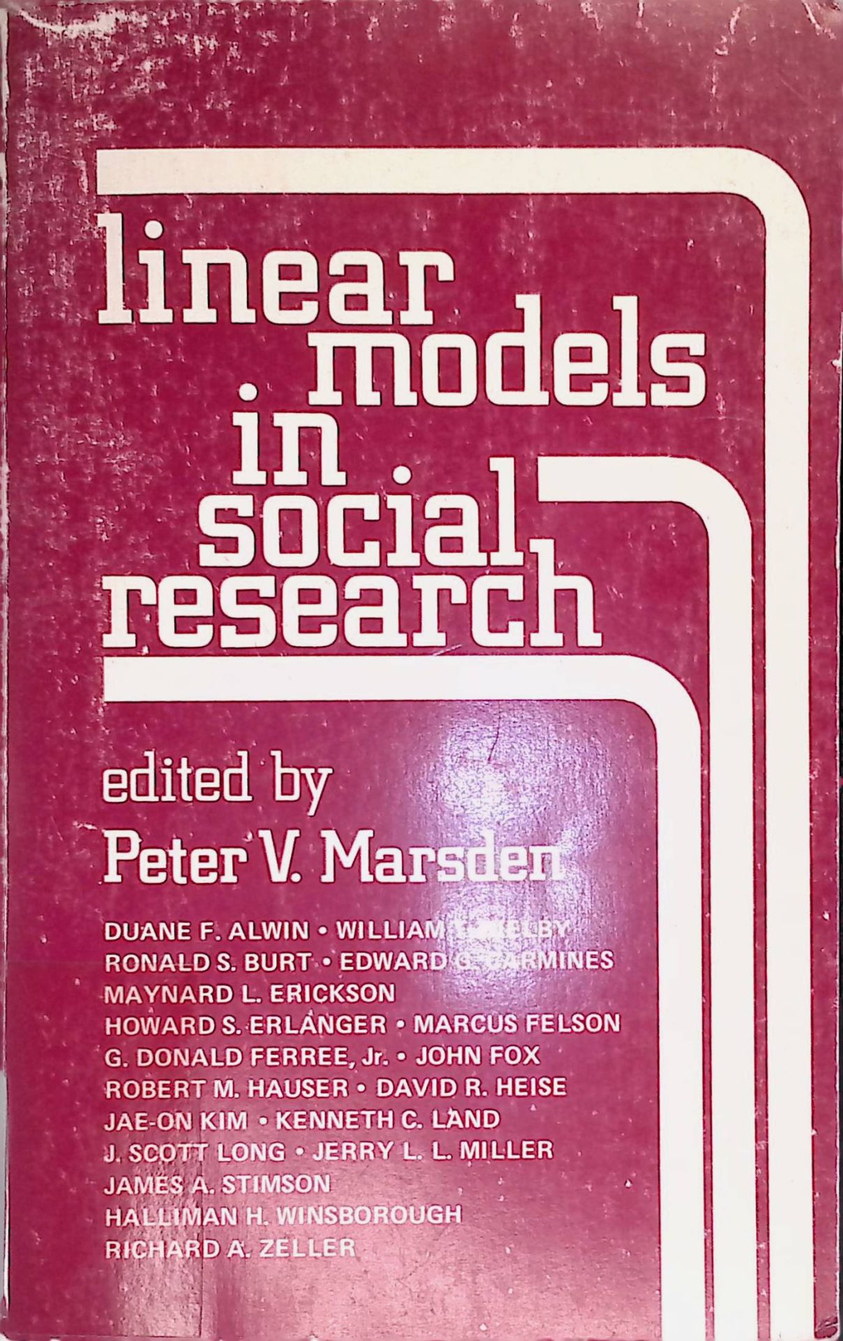 Linear Models in Social Research