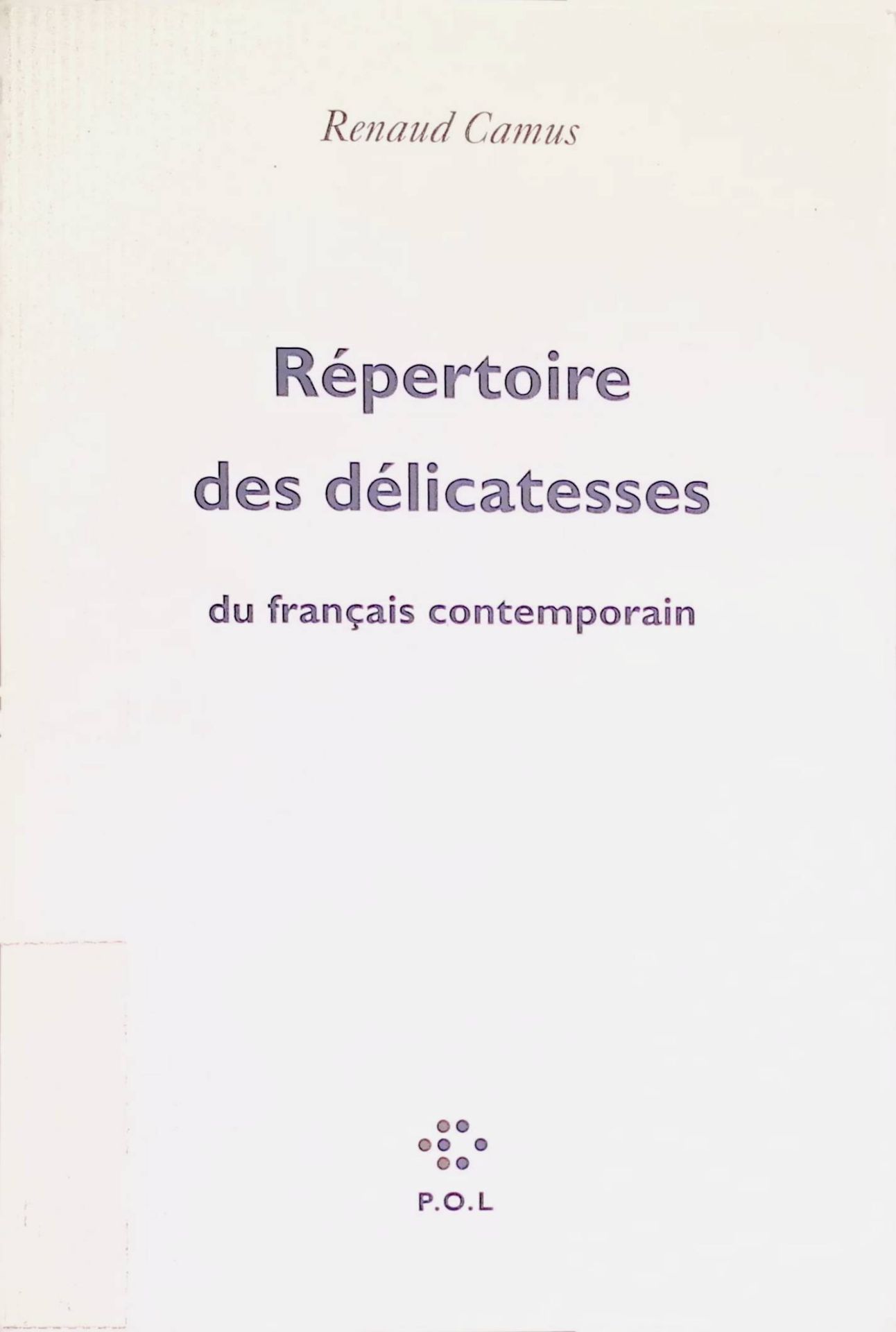 Répertoire des délicatesses du français contemporain