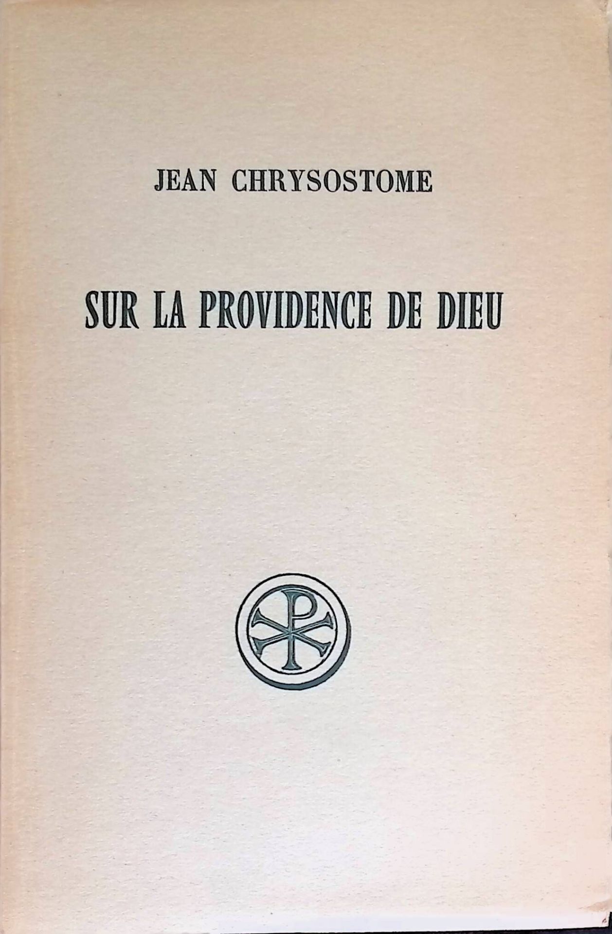 Sur la Providence de Dieu