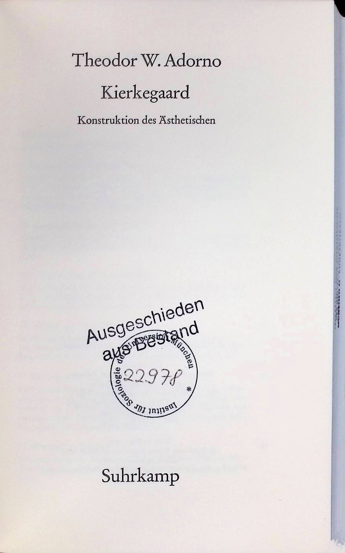 Kierkegaard - Konstruktion d. Ästhet