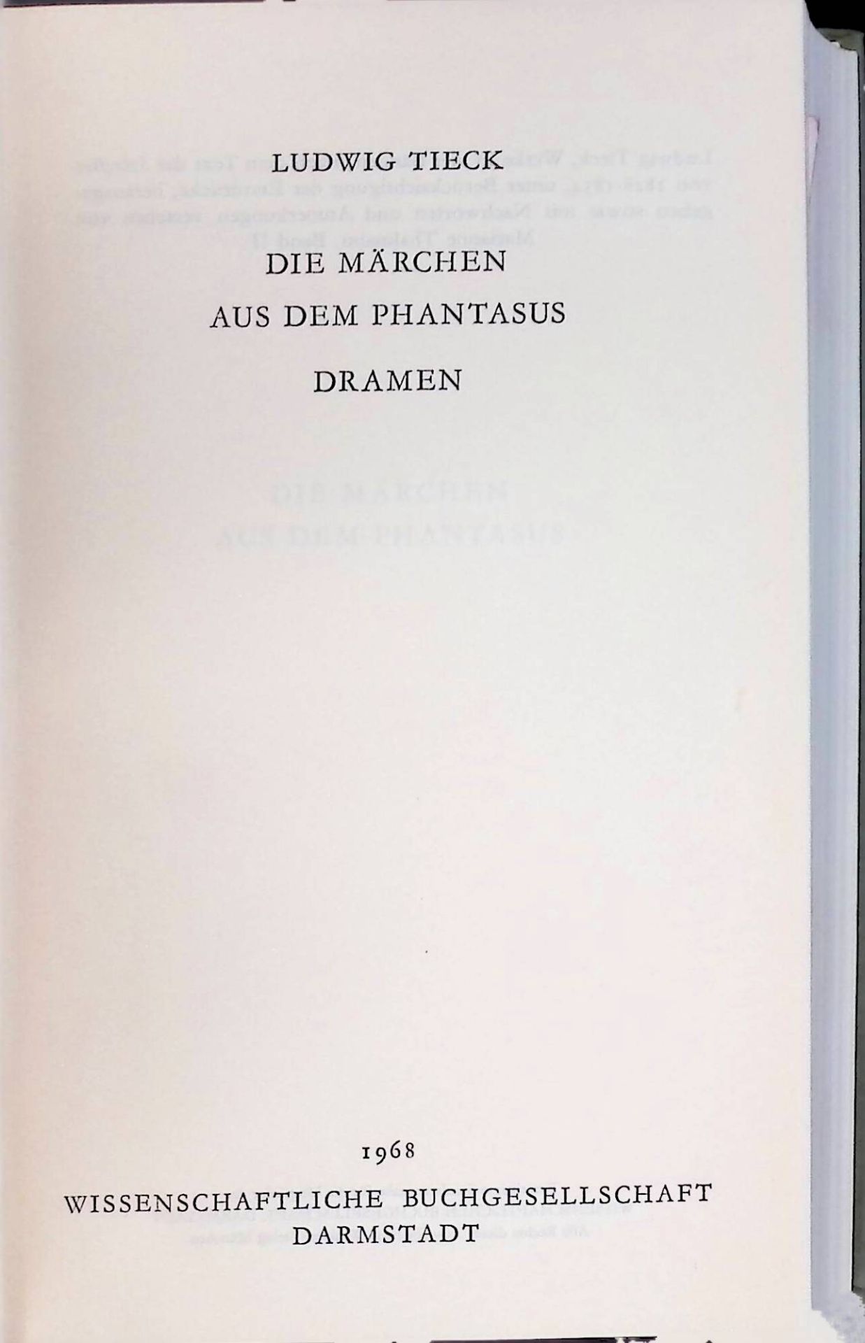 Die Märchen aus dem Phantasus : Dramen