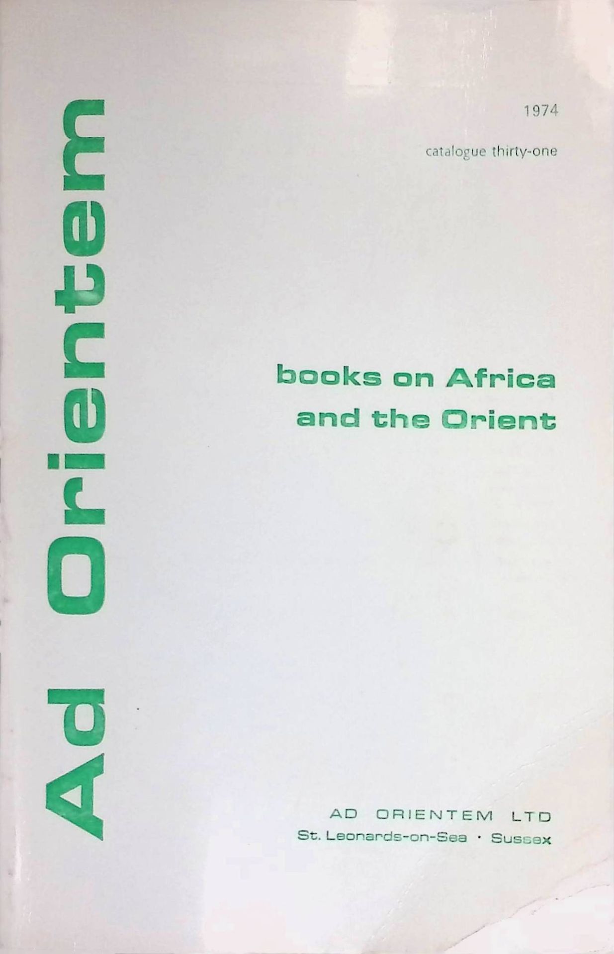 Ad Orientem books on Africa and the Orient