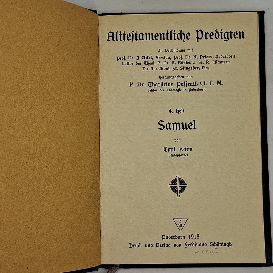 Alttestamentliche Predigten. .4. HEFT: Samuel