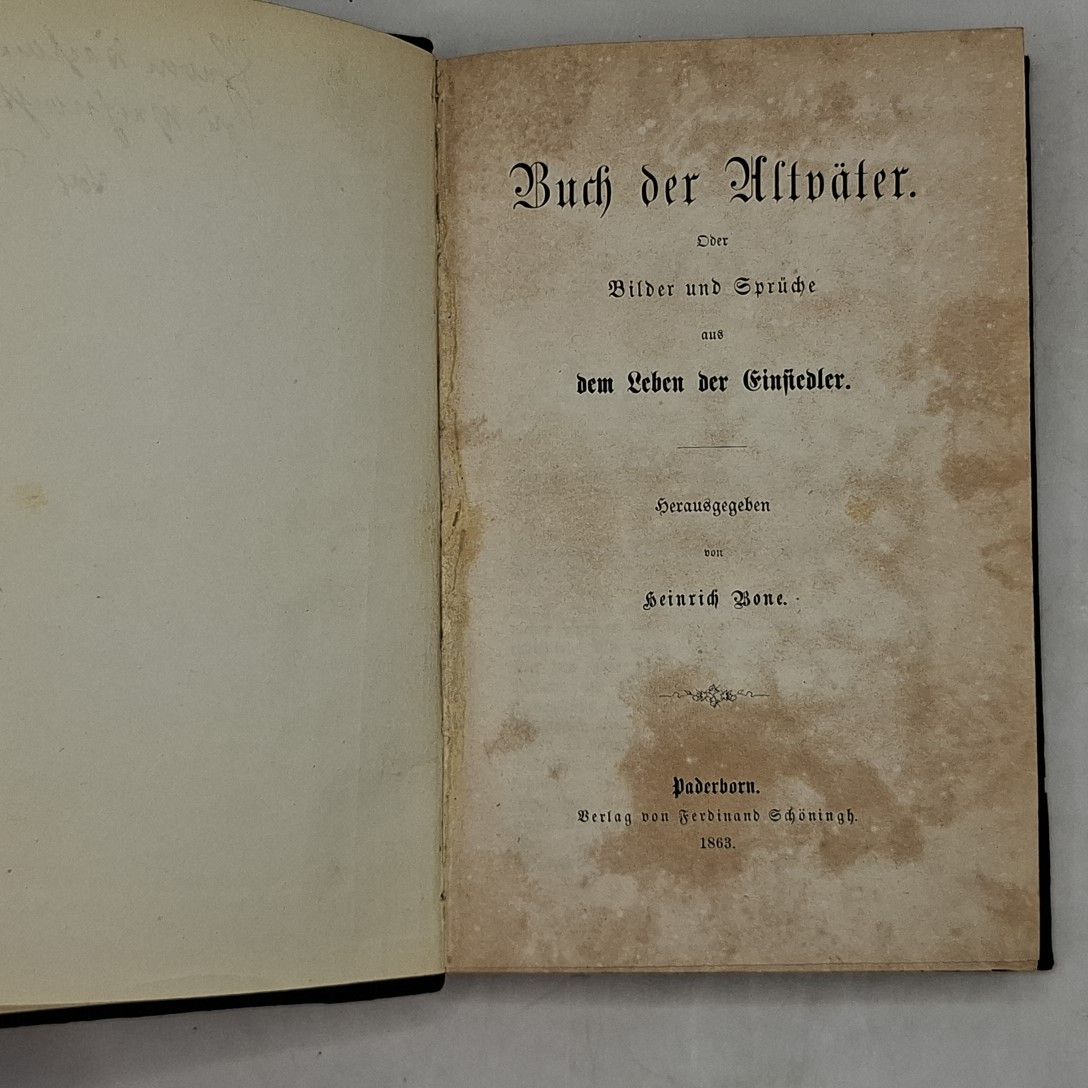 Buch der Altväter. Oder Bilder und Sprüche aus dem Leben der Einsiedler