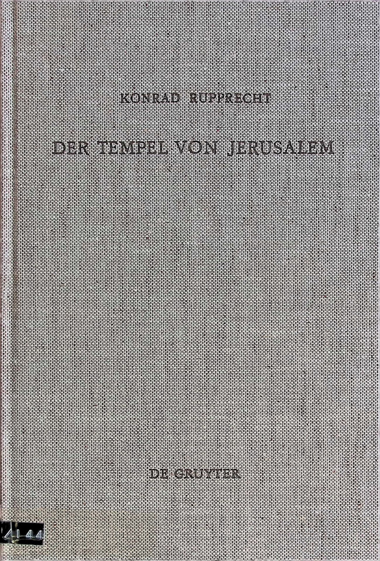 Der Tempel von Jerusalem : Gründung Salomos oder jebusit. Erbe?