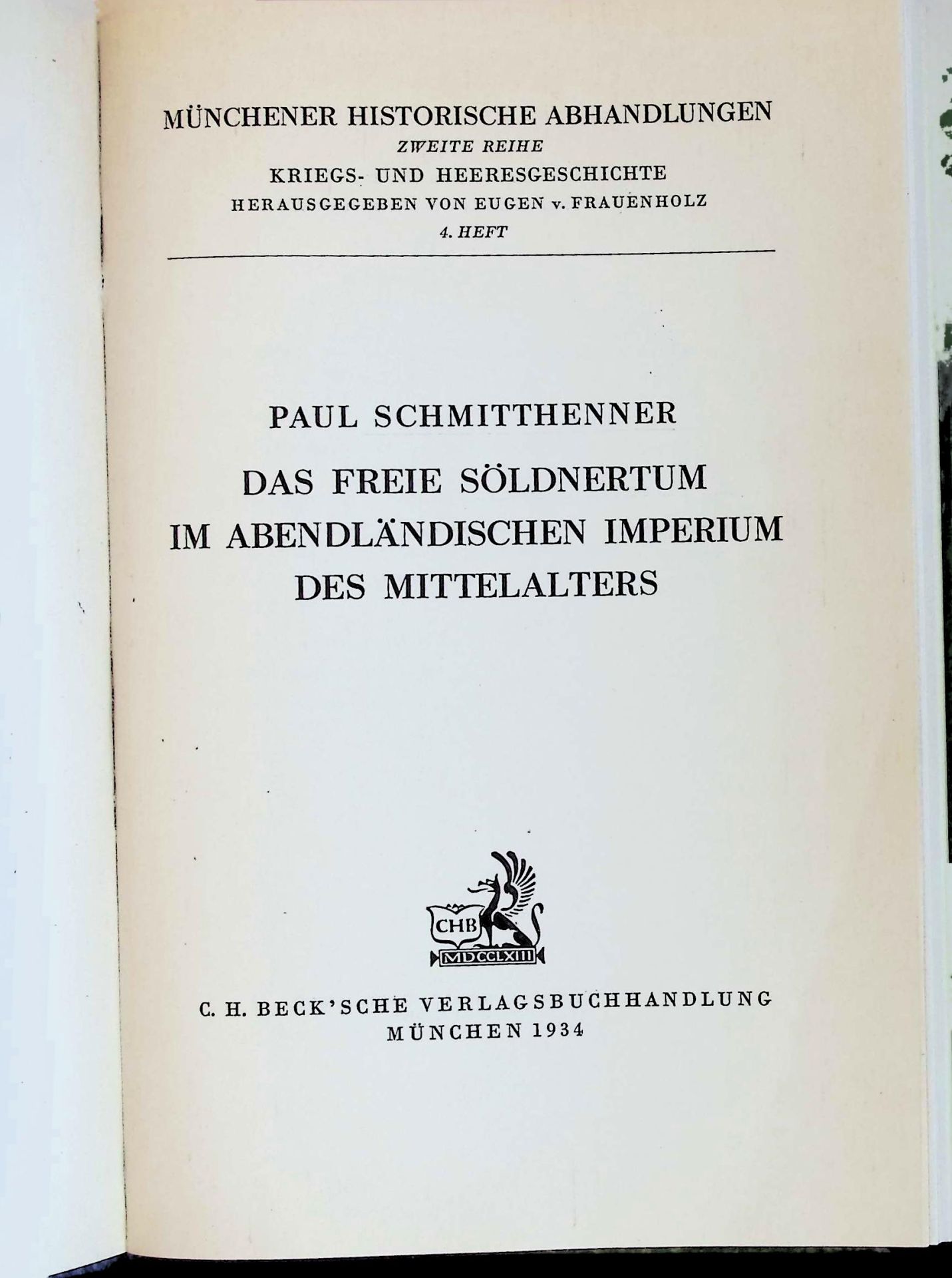Das freie Söldnertum im abendländischen Imperium des Mittelalters