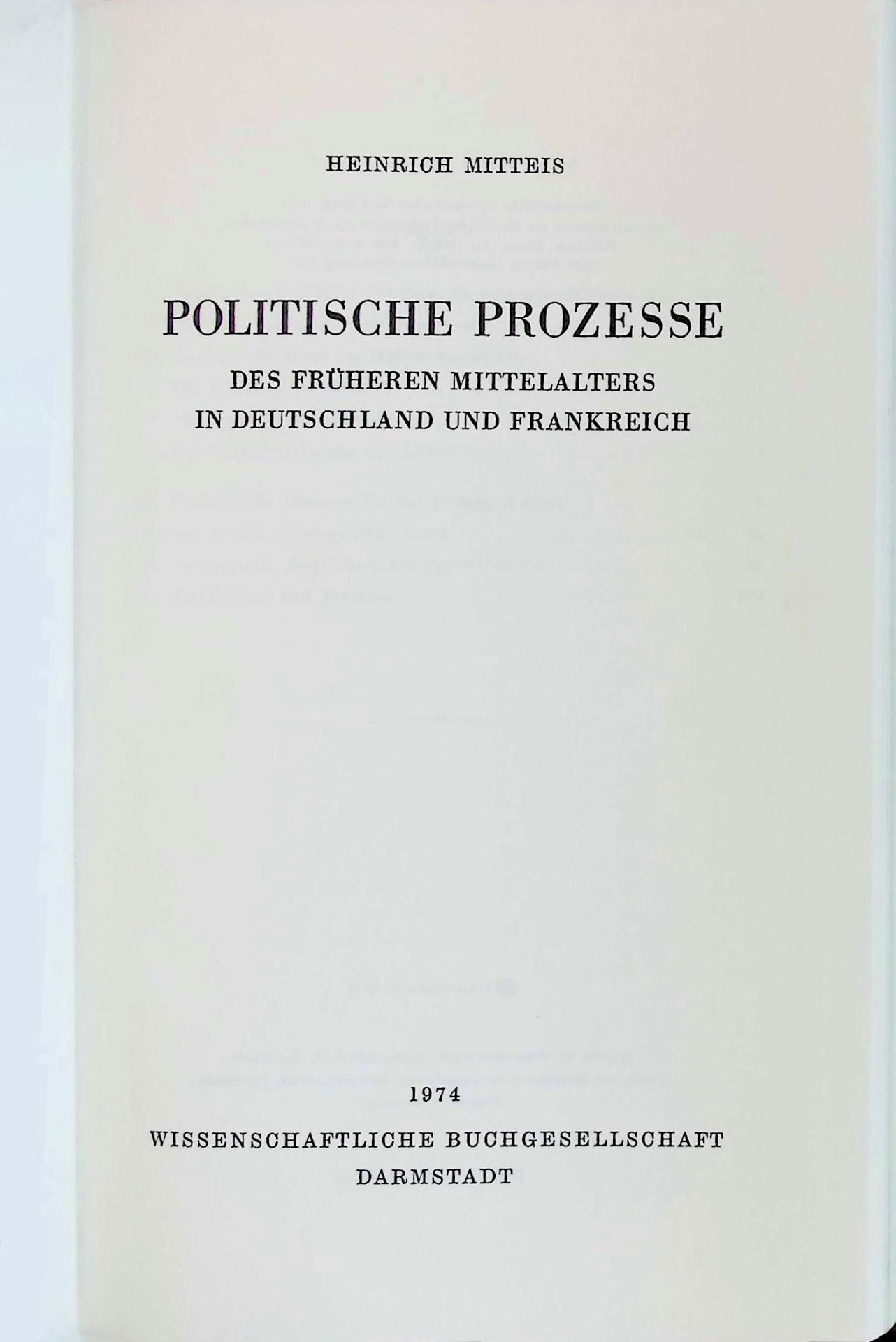 Politische Prozesse des früheren Mittelalters in Deutschland und Frankreich