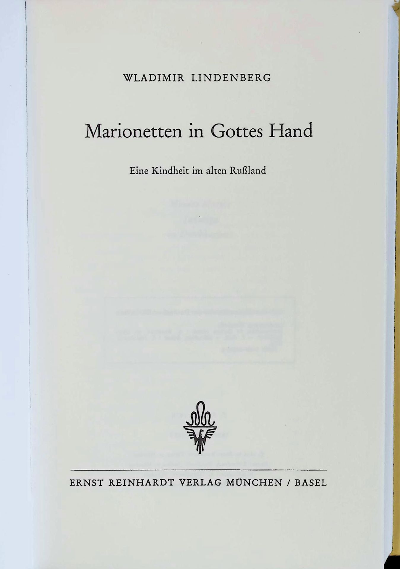 Marionetten in Gottes Hand : e. Kindheit im alten Russland