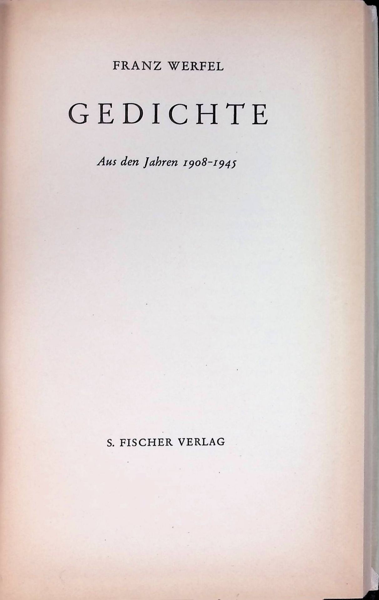 Gedichte : Aus den Jahren 1908 - 1945