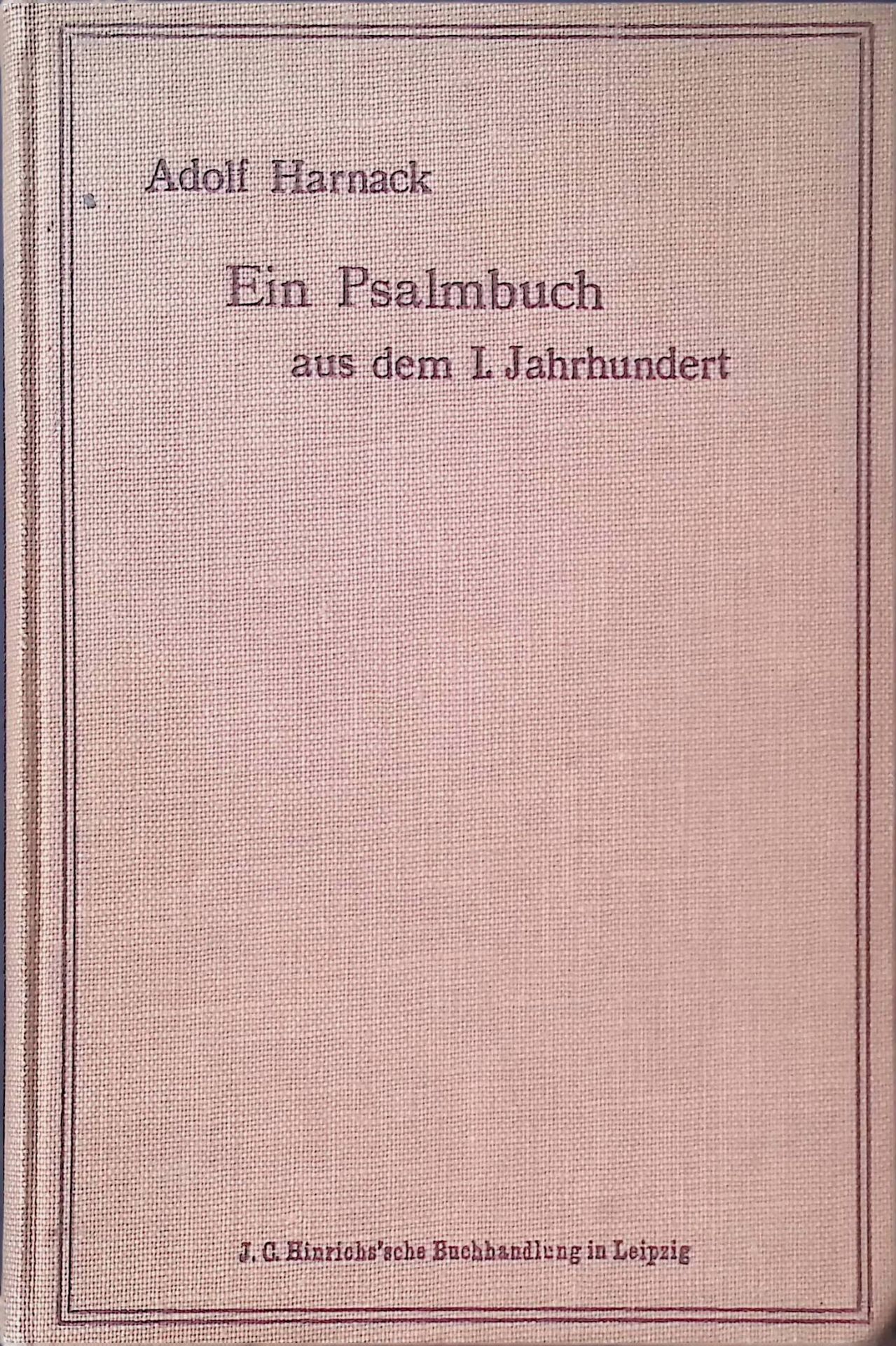 Ein jüdisch-christliches Psalmbuch aus dem ersten Jahrhundert