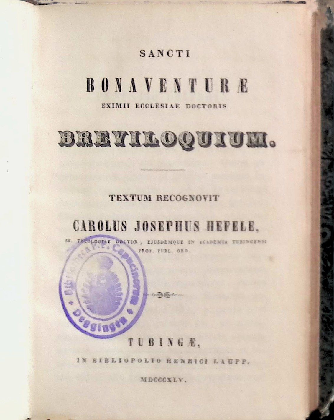 Sancti Bonaventure eximii ecclasiae doctoris Breviloquium