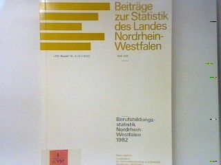 Berufsbildungsstatistik Nordrhein-Westfalen 1982